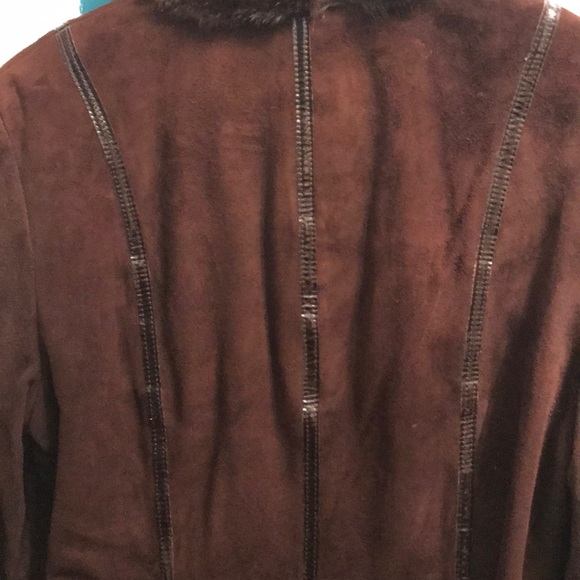 Doncaster suede jacket with mink trim - Picture 6 of 6